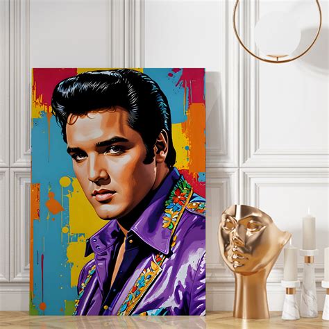 Purple Rhythm – Elvis in Pop Wall Art Painting, HD Canvas Print, Frame ...