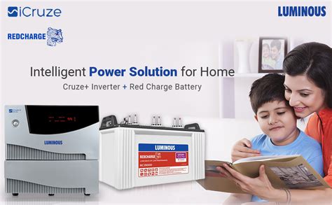 Luminous Inverter & Battery Combo (Cruze+ 2KVA Pure Sine Wave 2000VA ...