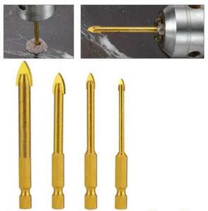 ATOZTOOLS Cross Hex Tile Drill Bits for Glass Ceramic Concrete Hole ...