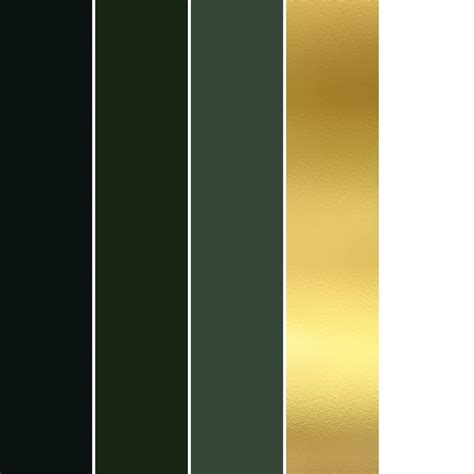 Green and Gold Color Palette Options