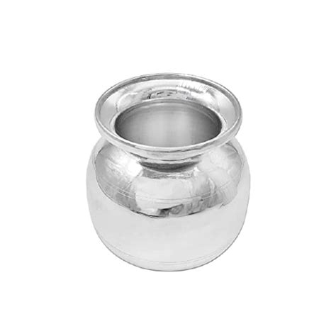 JEWELLERYHUT Pure Silver Kalash for Pooja Chandi Plain Lota Sangli ...
