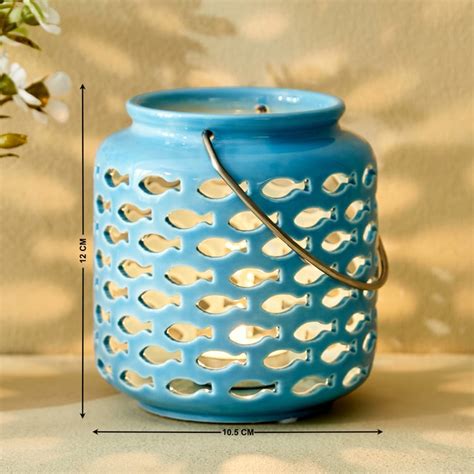 Buy Bleam Marine Ceramic Hanging Lantern from Home Centre at just INR 499.0