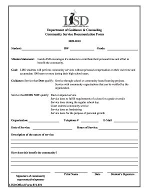 LISD Official Form 874-031 2009 - Fill and Sign Printable Template Online