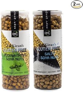 Dr. Kiran's Gluten Free Soya Nuts |Pudina |Salty Flavour Healthy Soya ...