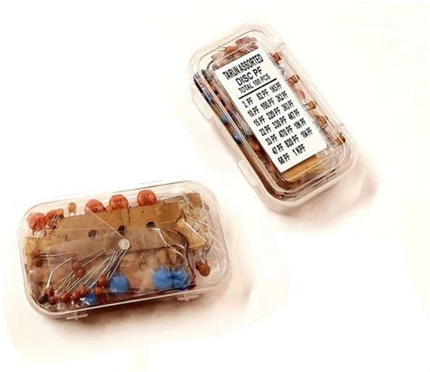 100 Pcs Ceramic Capacitor Assortment Kit – PF Value Disc Capacitors ...