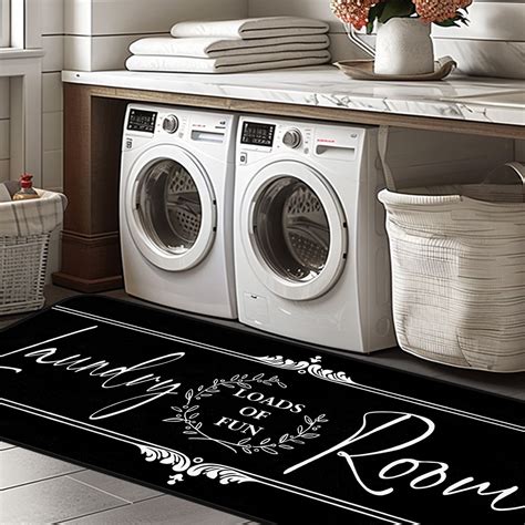Farmhouse Laundry Room Rug Runner 20"X47" Non Slip Laundry Rugs ...