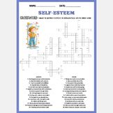 SELF-ESTEEM crossword puzzle worksheet activity by PUZZLES BY ADO