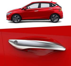 GOODZYLO Door Handle Cover for (2020) Chrome Hyundai i20 Side Garnish ...