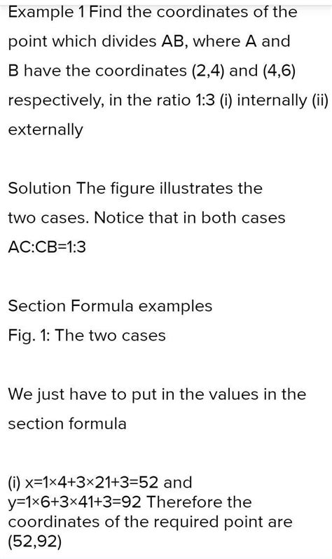 real life examples for Section formula - Brainly.in