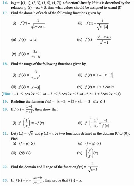Image result for Relations and Functions Important Questions Class 11
