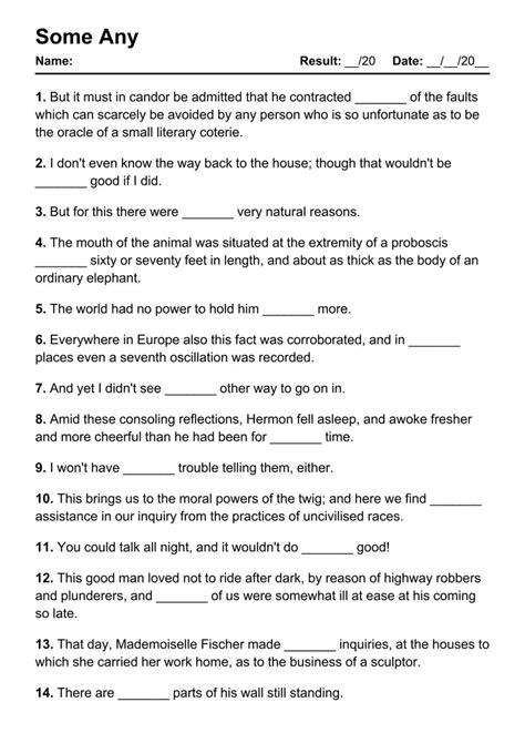 Some Any Worksheet PDF 的图像结果