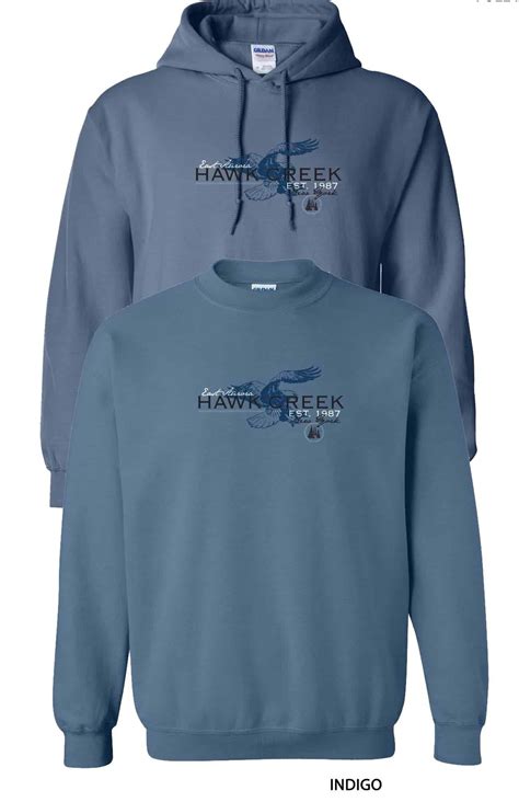 HC Eagle Hooded Sweatshirt-Indigo Blue - Hawk Creek Wildlife Center