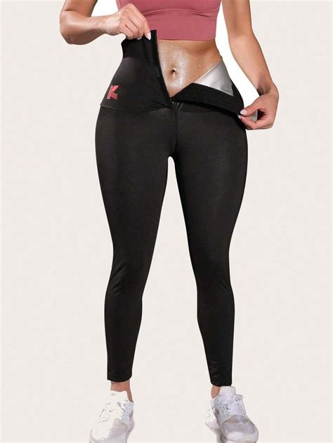 Women's Sauna Leggings, Sports High Waist Compression Exercise Leggings ...