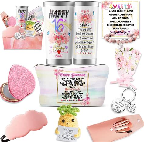 Amazon.com | 16th Birthday Gifts for Girls, Sweet 16 Gifts for Girls, 9 ...