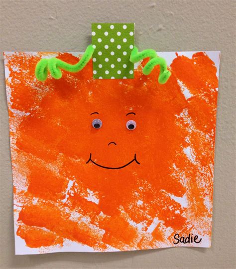 Spookley, the Square Pumpkin Sponge painting | Halloween preschool ...