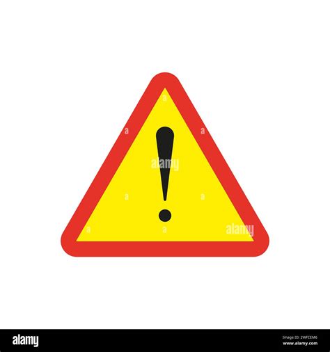 yellow exclamation point triangle. Vector illustration. EPS 10 Stock ...