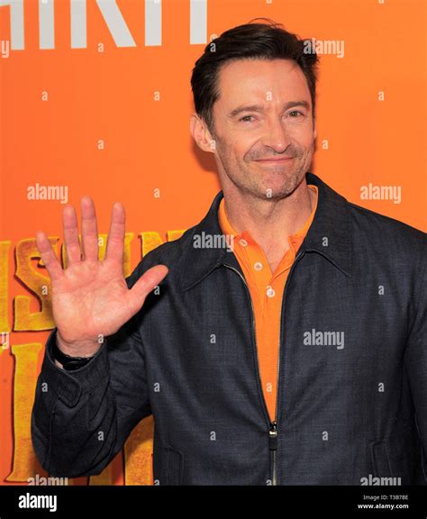 New York, NY - April 7, 2019: Hugh Jackman attends Missing Link New York premiere at Regal ...