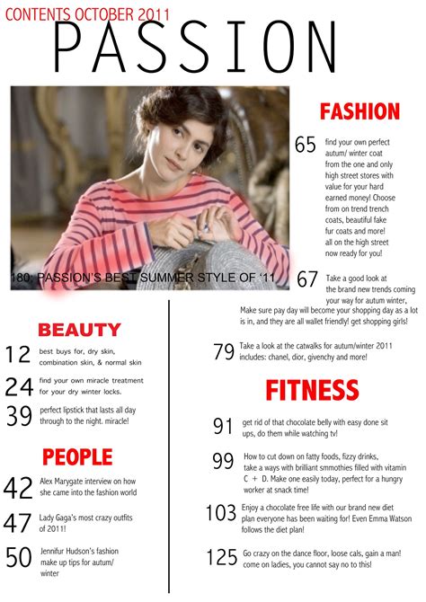 Abbiee's Fashion Portfolio: My magazine, 'Passion'