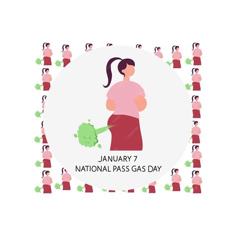 Premium Vector | Free vector national pass gas day 7 january
