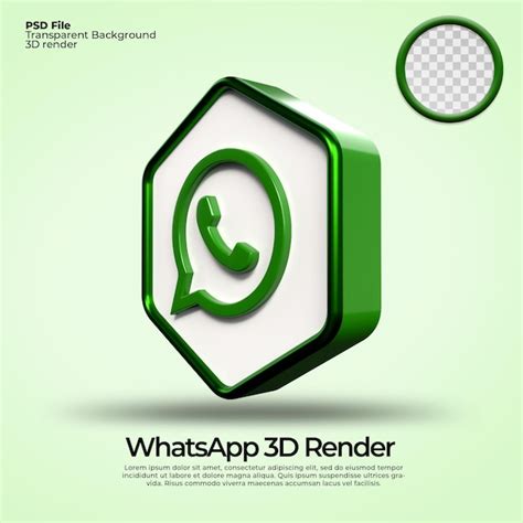 Icônes 3d transparentes whatsapp | PSD Premium