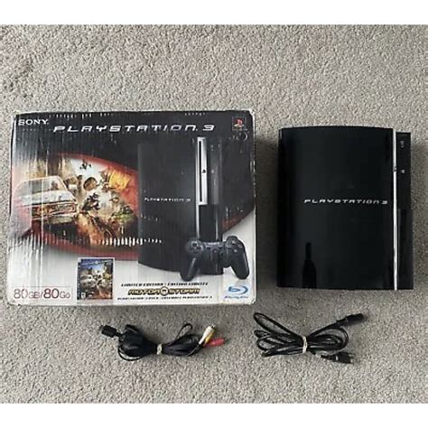 Sony Playstation 3 PS3 Fat 80GB Backwards Compatible CECHE01 TESTED w ...