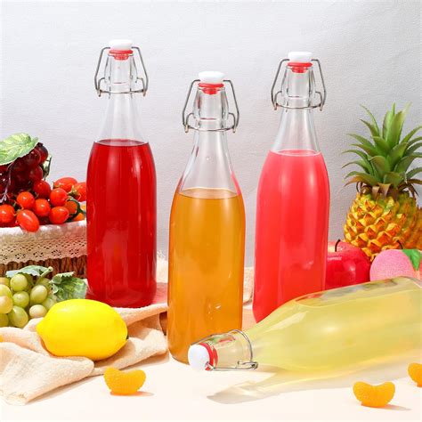 Paquete de 12 botellas de vidrio abatibles de 32 onzas botellas de 1 ...