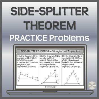 Image result for Side Splitter Theorem Practice Worksheet