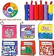 Buy Crinkle Baby Soft Cloth Book, Non-Toxic Early Educational Toys ...