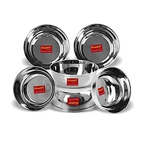 Sumeet Stainless Steel Heavy Gauge Bowl Set/Wati Set With Mirror Finish ...