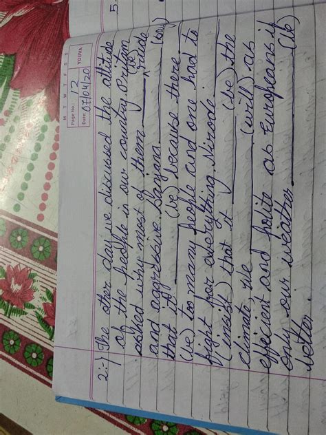 In the following passage fill in each of the numbered blanks with the ...