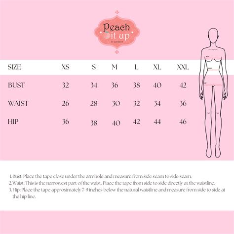 Size Chart – Peach It Up