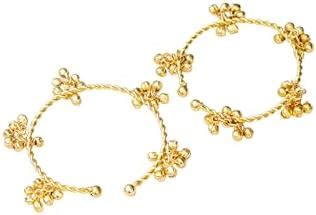 Buy Vesara Set of 2 Kashmiri Ghungroo Bangles for Women | Golden ...