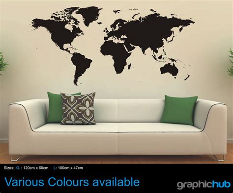 World Map Wall Decal Sticker 的图像结果