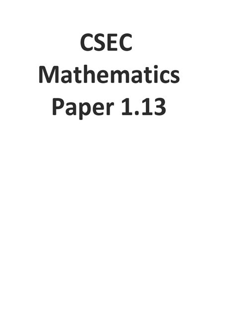 Image result for Math Paper for CSEC