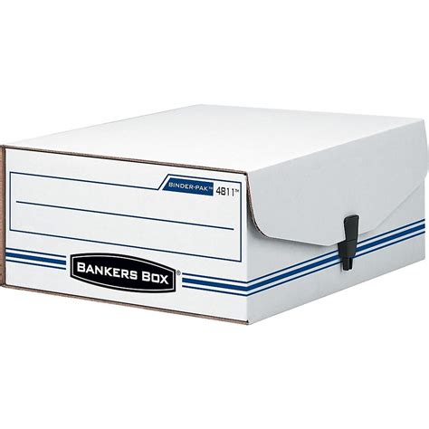 Bankers Box Liberty Binder-Pak Corrugated File Storage Box, Snap Closure, Check & Voucher Size ...