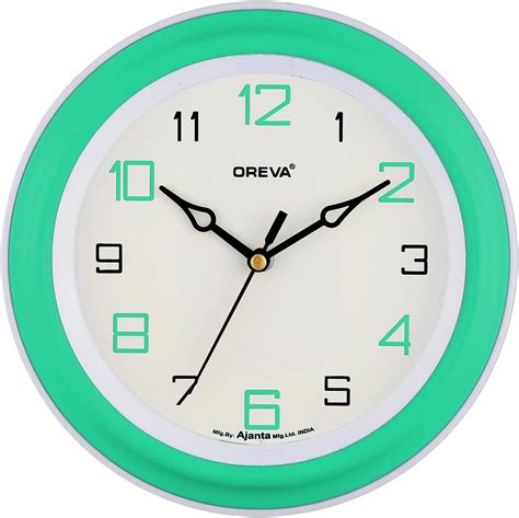 Buy OREVA Plastic Round Shape Simple Small Wall Clock (20.5 x 4 x 20.5 ...