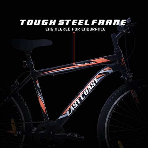 Premium City Single Speed | 27.5T Mountain Bike/Cycle - Black/Orange C ...