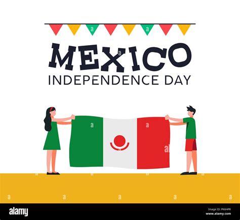 Happy Mexico Independence Day illustration. Traditional national ...