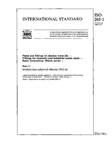 ISO 265-1:1988, Pipes and fittings of plastics materials - Fittings for ...