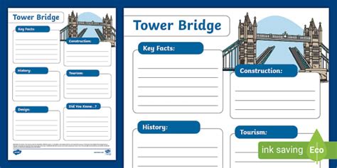 Tower Bridge Fact File Template (teacher made) - Twinkl