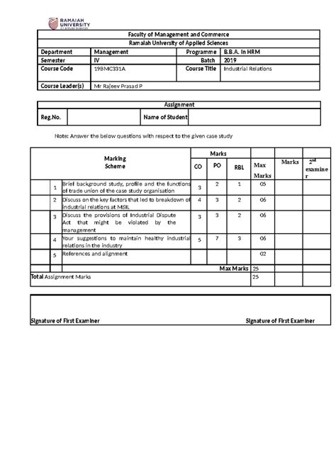 IR Assignment from business studieed - Faculty of Management and ...