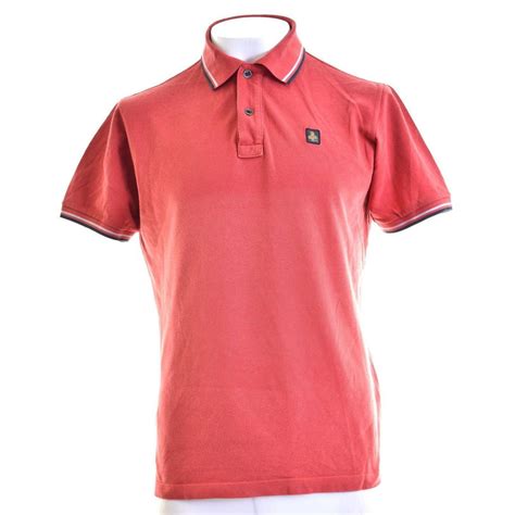 REFRIGIWEAR Mens Polo Shirt Large Red Cotton Size:... - Depop
