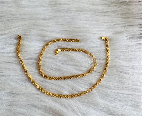 Matte Gold tone 10.5 inches anklets dj-51308 – dreamjwell