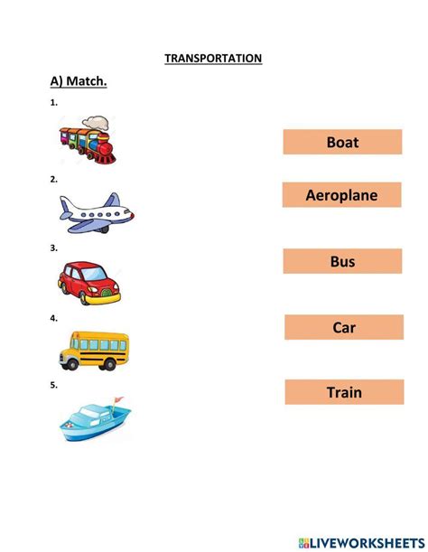 Transportation Vehicles Worksheet 的图像结果