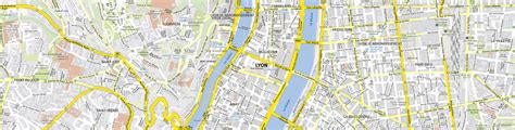 Lyon Street Map Minimal City Map Of Lyon (France, Europe) | Premium