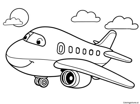 Plane - Free Printable Coloring Page