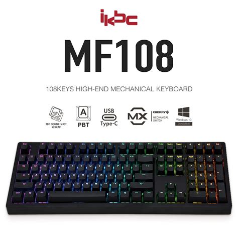 Buy iKBC MF108 v3 RGB LED Backlit Mechanical Keyboard with Cherry MX ...