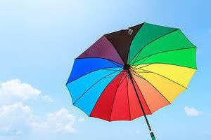 Tornado Rainbow Umbrella 16 Color Rain High Density Heavy Canopy for ...