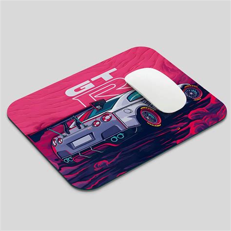 Stylish GTR Rearview PowerAbstract Fluid Art Mouse Pad - Premium Desk ...