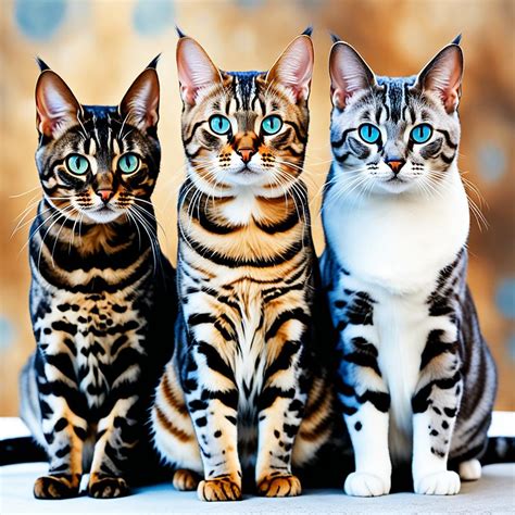 Different Shades Of Bengal Cat Colors And Markings